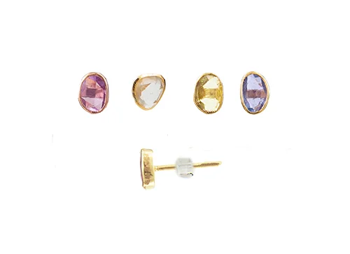 STANIS Collection Stanis Nail earrings Sapphire stones From Eur 210 to Eur 320 18 karat yellow gold