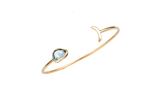 STANIS Collection Stanis bangle bracelet Sapphire stone 18 karat yellow gold Eur 450