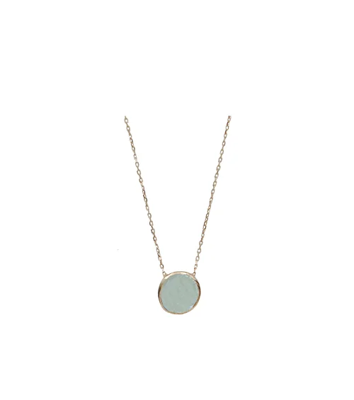  MARGOTIN Collection Margotin necklace Natural untreated sapphire Celadon green Eur 320 18 karat gold 
