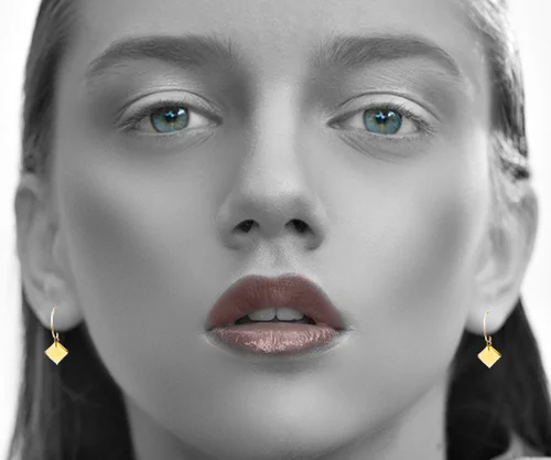 SOLO Collection kite Cabochon earrings Citrine stone Kite pendant Eur 90 Hooks Eur 90 18 karat gold - 15 different colours
