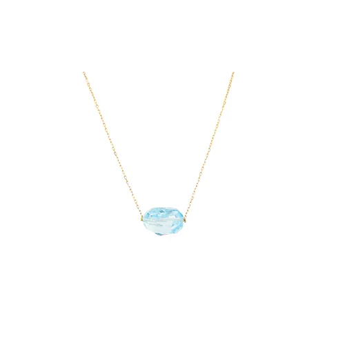 GOOD LUCK Collection Good Luck necklace Blue topaz stone Eur 165 18 karat gold