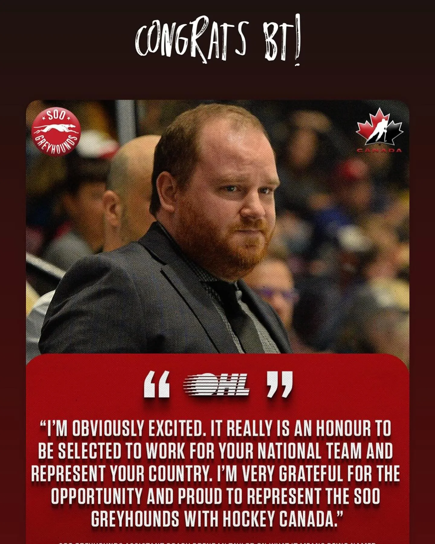 Congrats to INNO&rsquo;s own Brendan Taylor on being selected as a coach for @hockeycanada Under 17 at the World Under 17 Challenge.
:
:
#theINNOway #AdvancingEveryPlayer