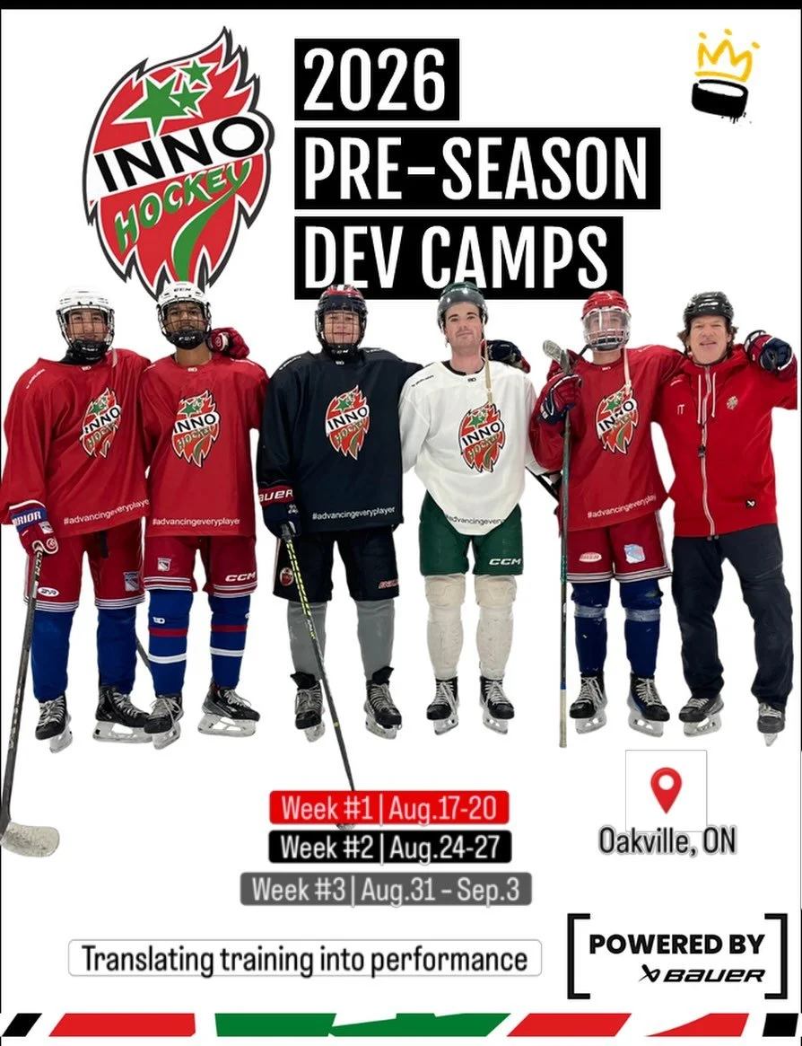 PRE-SEASON DEV CAMPS | Oakville, ON
3 weeks | 4 days/week | 2 hours on ice each day
Join us this August over 3 weeks 
Posture, body position, edge control, explosive and evasive skating, acceleration,
 and puck control&mdash;blending these skills and