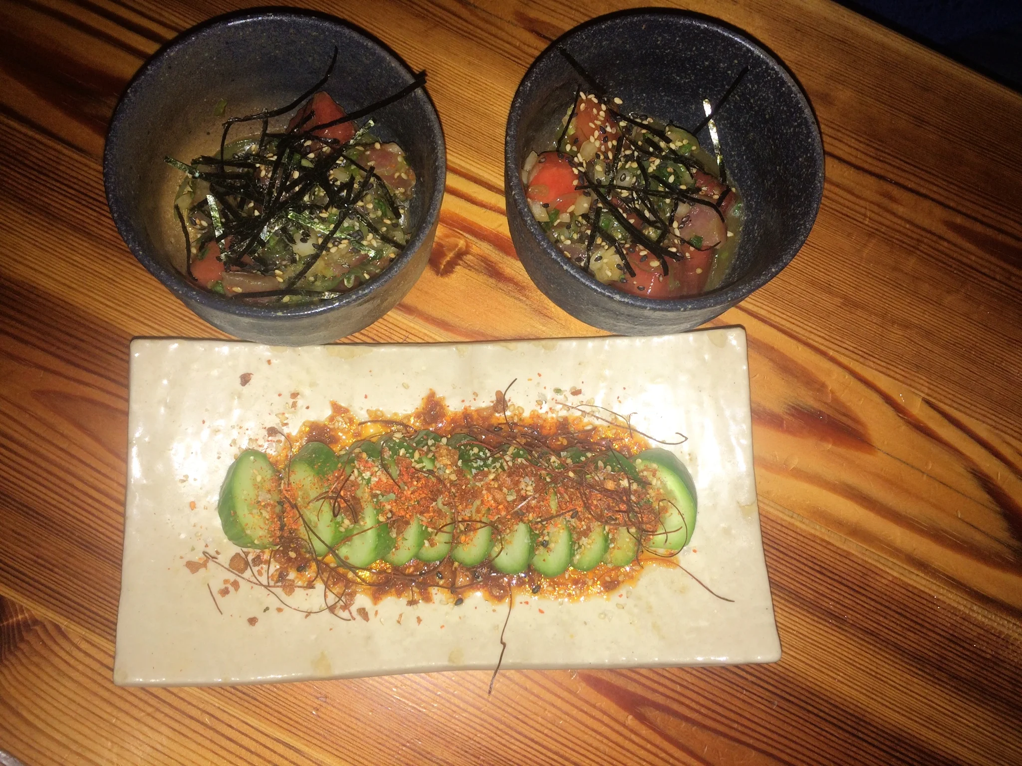 Tuna Watermelon Poke & Cucumber Salad