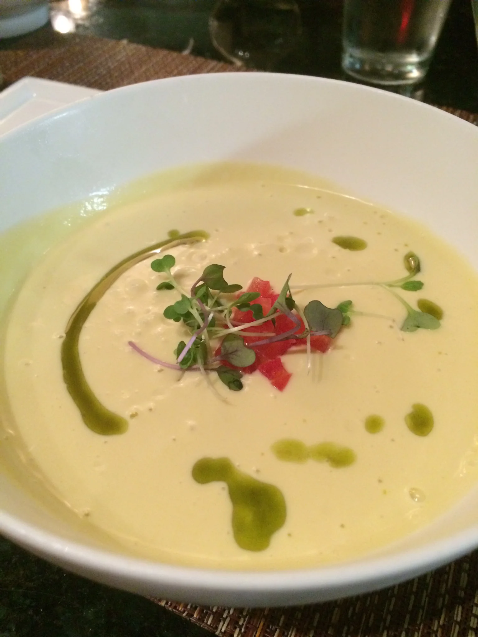 Corn bisque from Water & Wall.