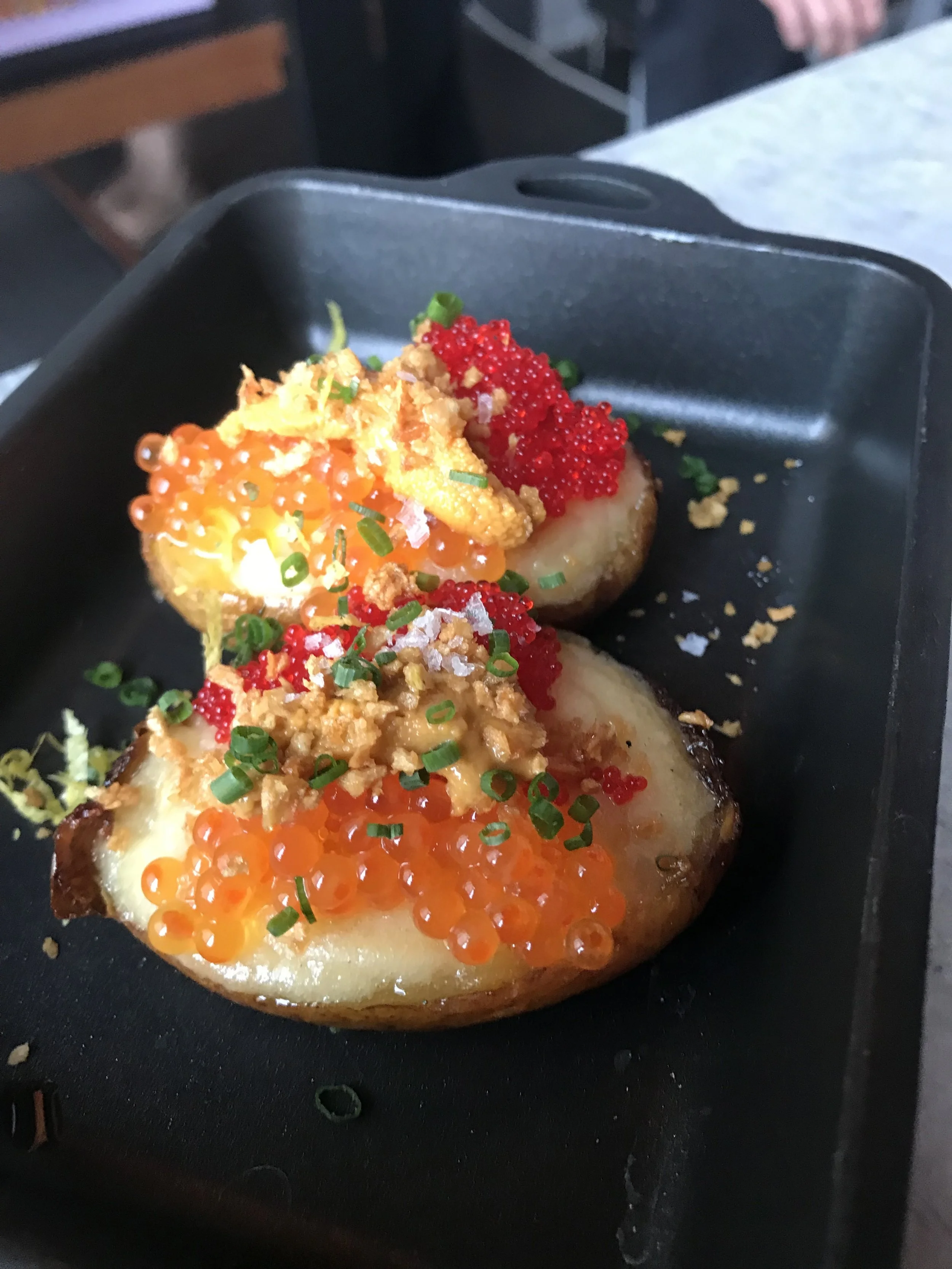 Twice baked potato. PC: Meghan Milloy.