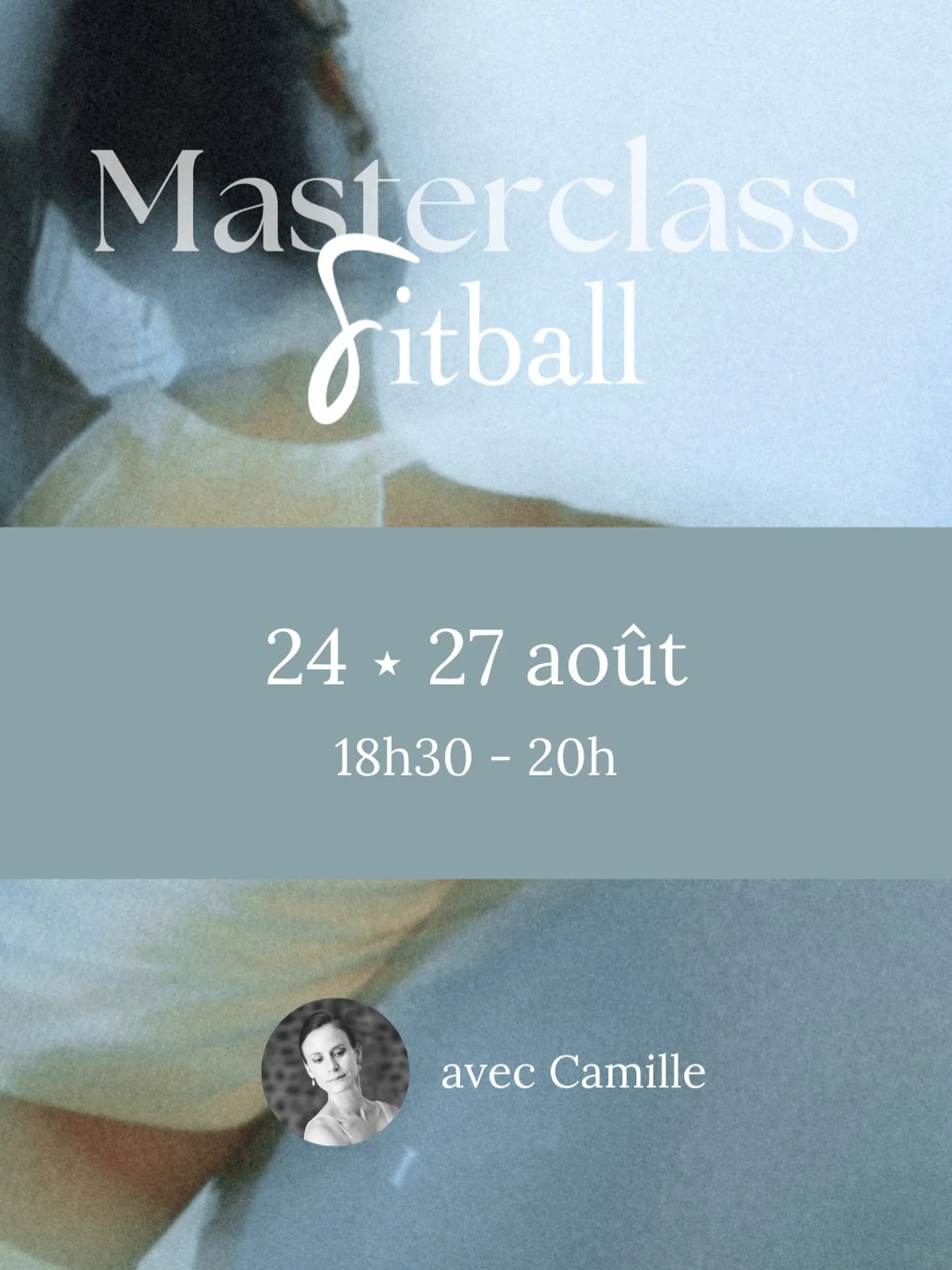 En attendant la rentr&eacute;e&hellip;!
Nouvelles dates de cours Pilates avec gros ballon 🧘&zwj;♀️🧘&zwj;♂️
R&eacute;servation au 06.60.90.75.63 ou sur https://camilledanse.helloresa.com. 
Cours limit&eacute; &agrave; 10 personnes. 
&Agrave; tr&egra
