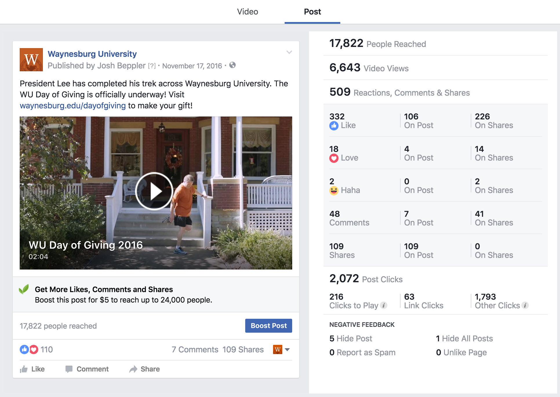 Engagement: Day of Giving Video