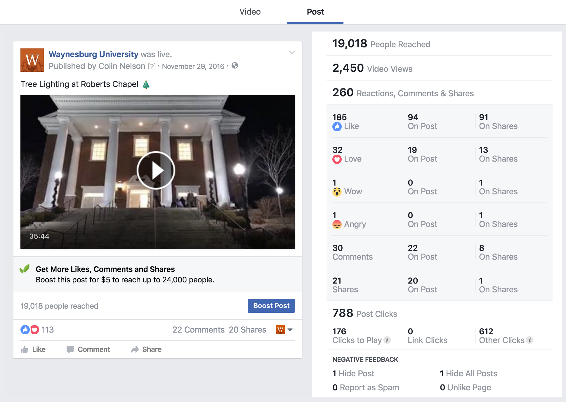Engagement: Live Stream