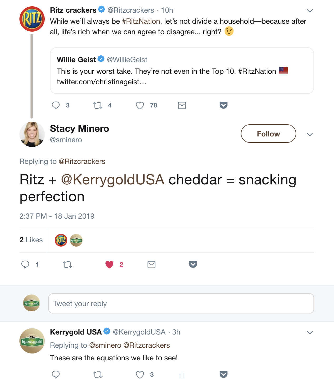 KerrygoldUSA: Twitter Engagement