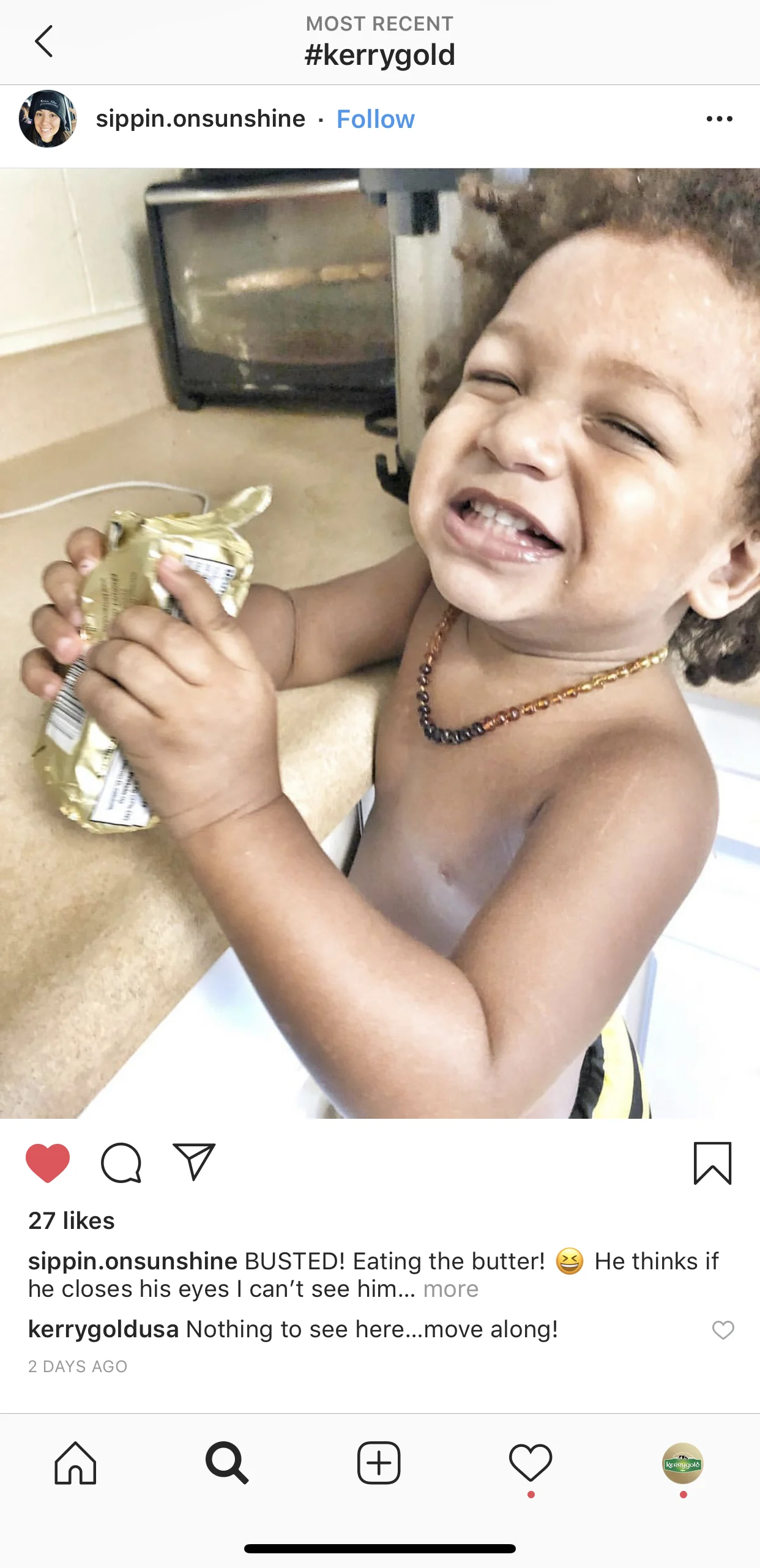 Kerrygold USA: Engagement on consumer photo