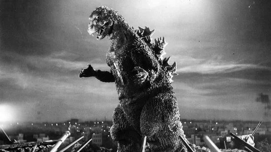 Godzilla tearin' the place up.