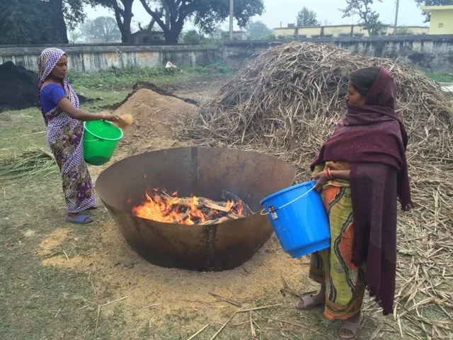 Producing biochar