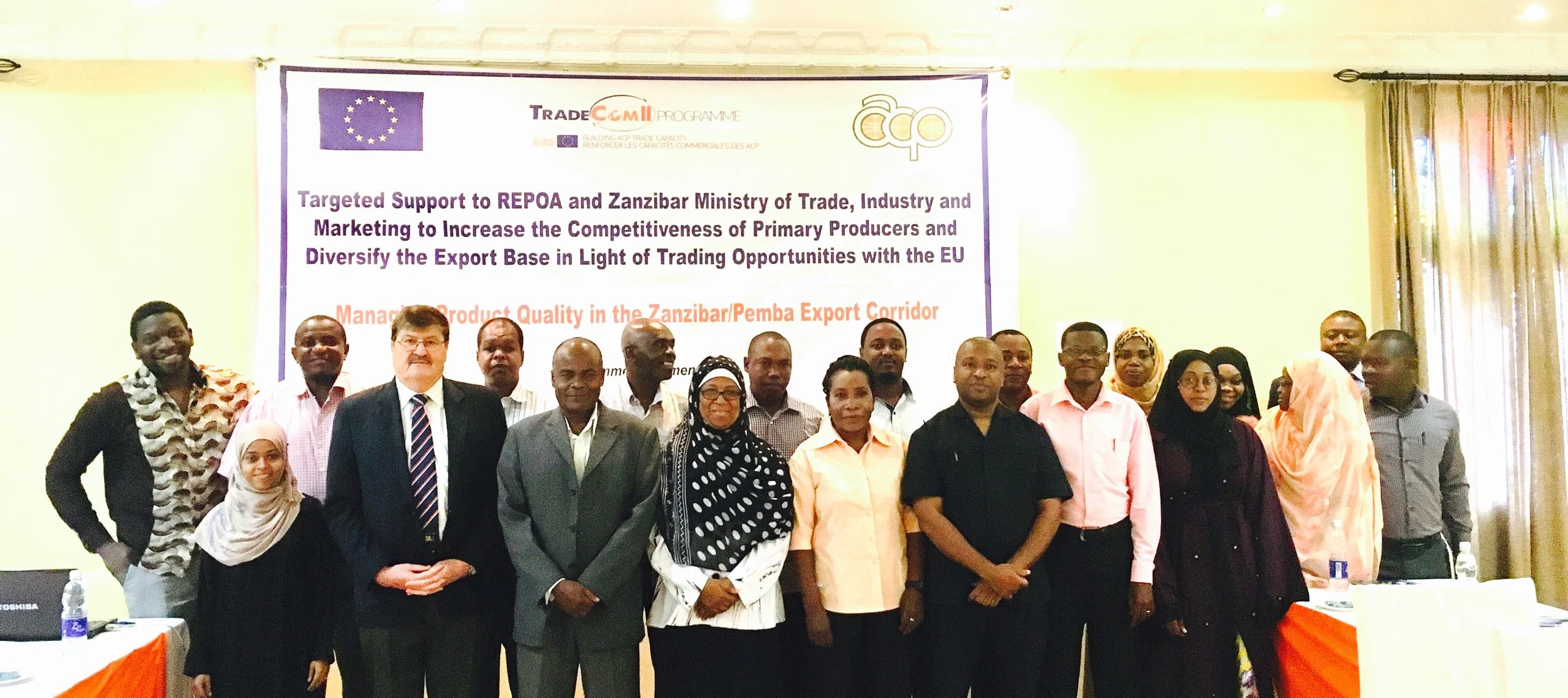 Participants at the workshop on quality management for Zanzibar trade support institutions, which was organised by Landell Mills