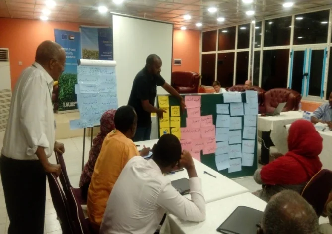 Training facilitator, Mustafa Abukasawi, supervising a group exercise