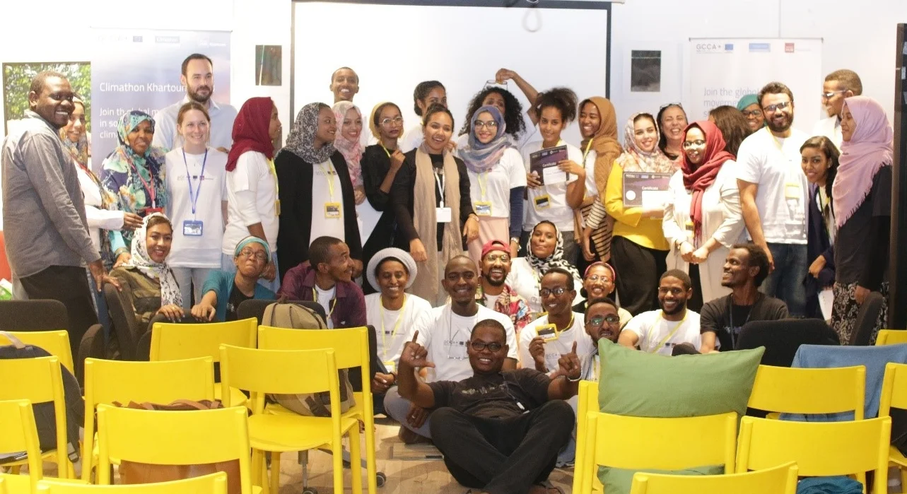 The 24 participants who took part in the Climathon at Impact Hub’s workspace. Photo by Daftar Studios.