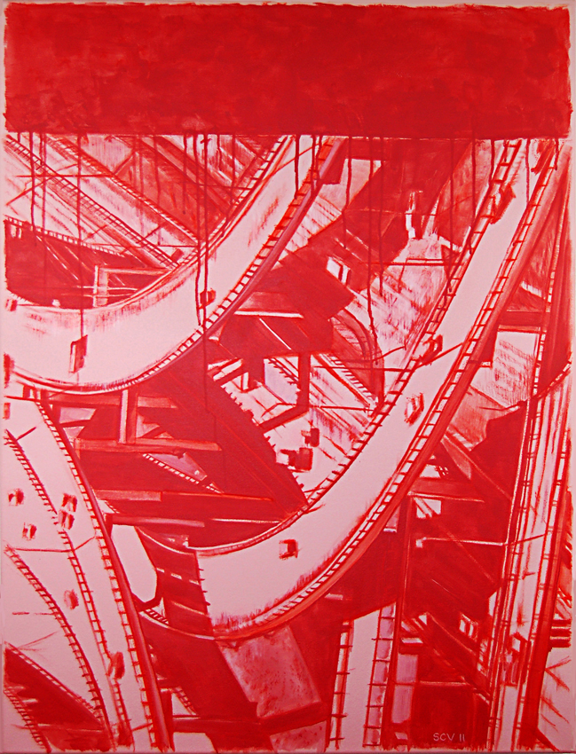  Red Interchange 2011 &nbsp;40x30 Acrylic on canvas 