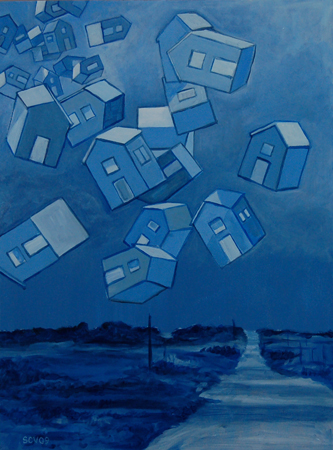 Floating Houses at Night