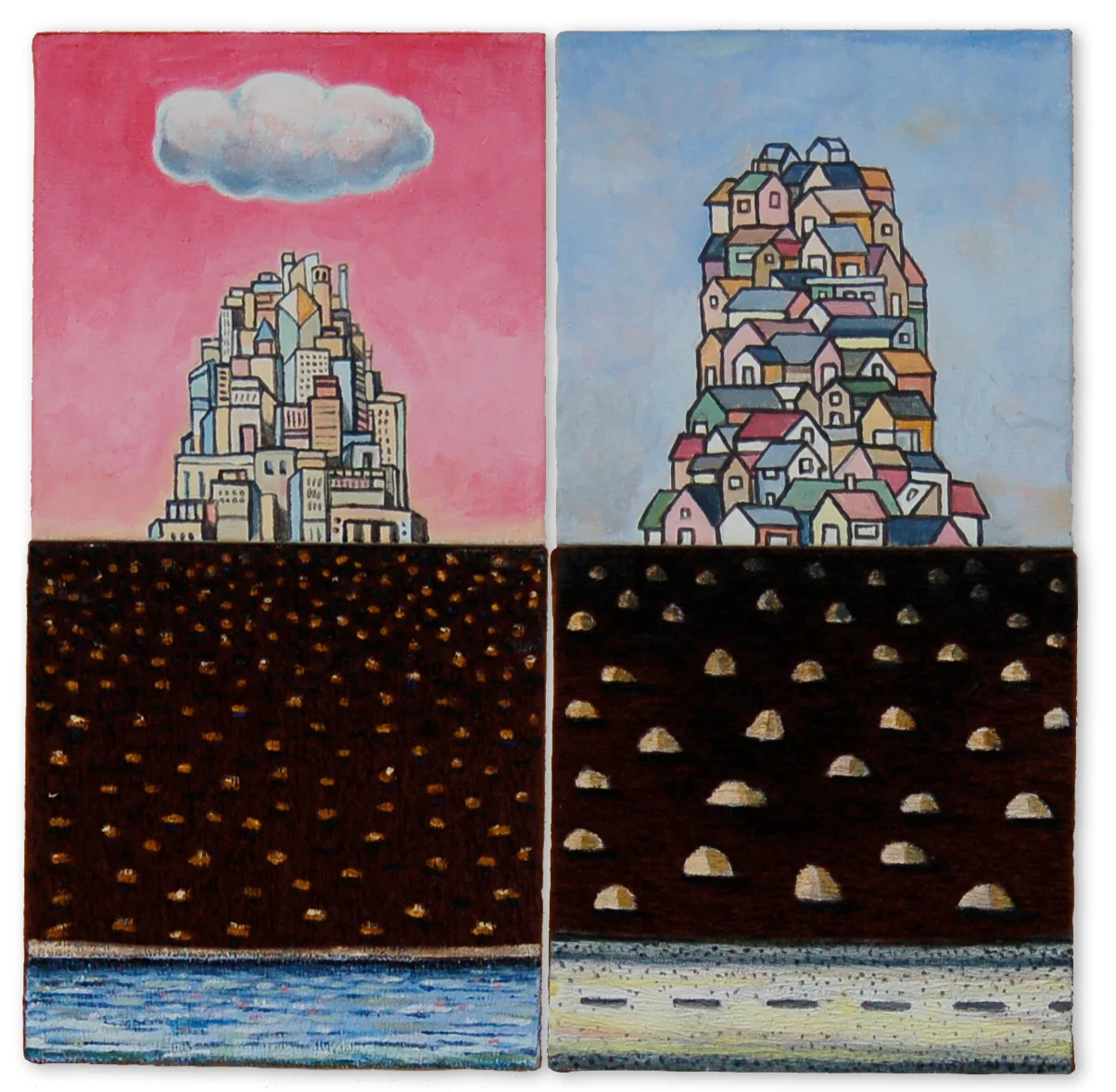 Suburb City Diptych 2009