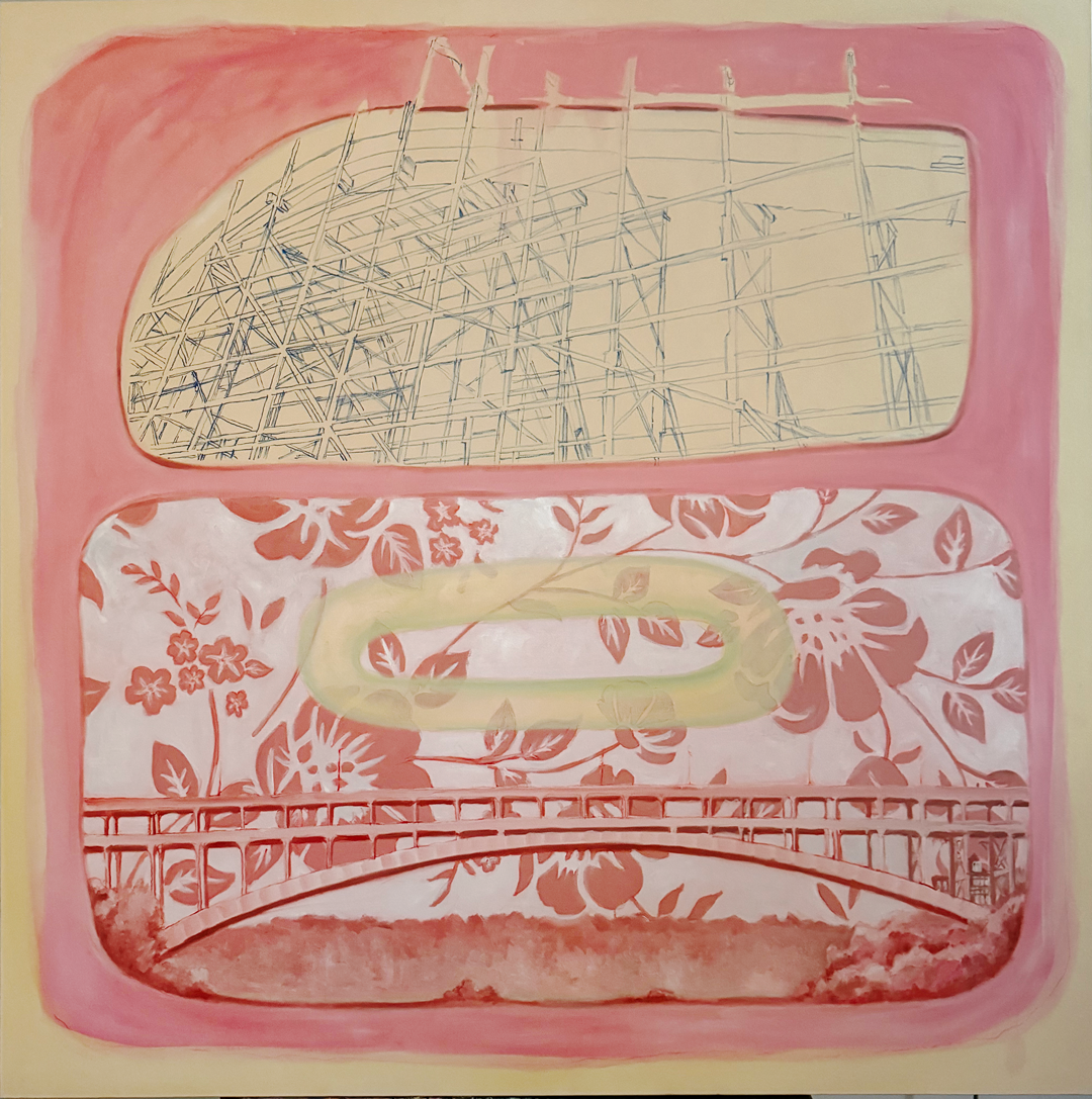 Another Pink World, 2026, 48 x 48 in., Oil on canvas