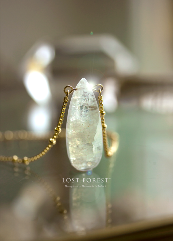 Kyanite & Moonstone Gold Necklace – Alon Shina
