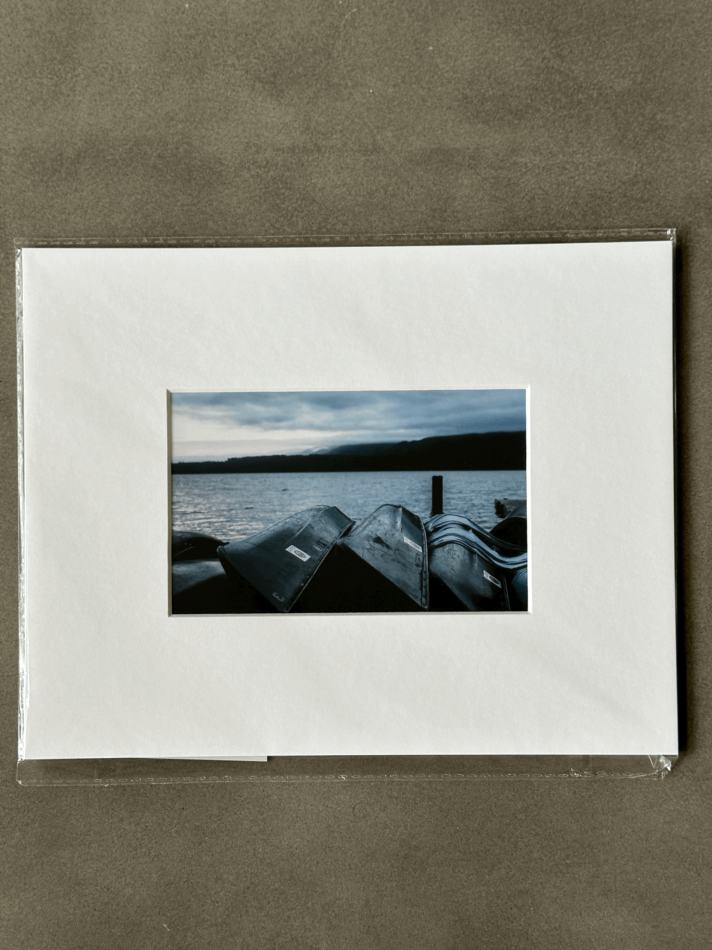 "Canoes at Dusk" Matted Print