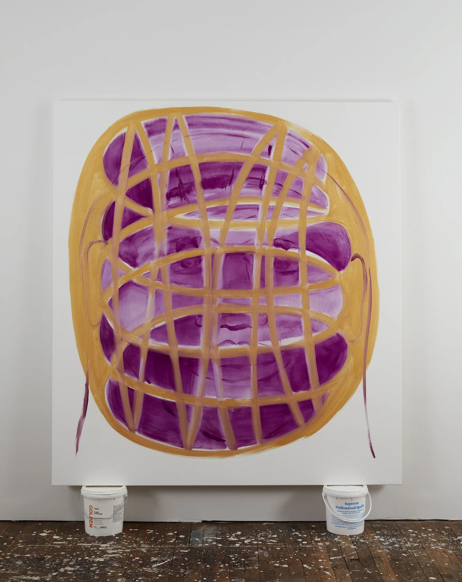 Self Portrait as a Golden Cage, oil on canvas, 66 x 60 inches, 2017
