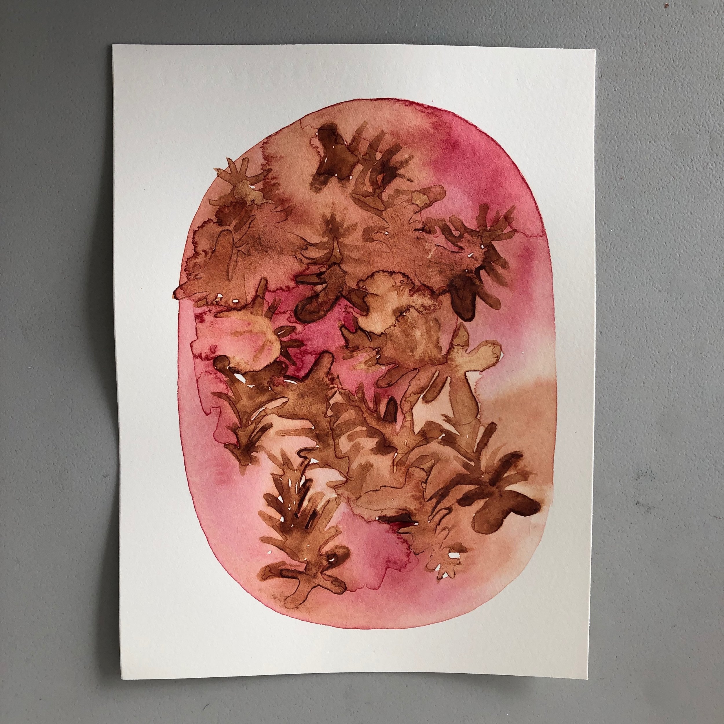 Forest Floor, 2019, watercolor on paper, 4 x 6 inches