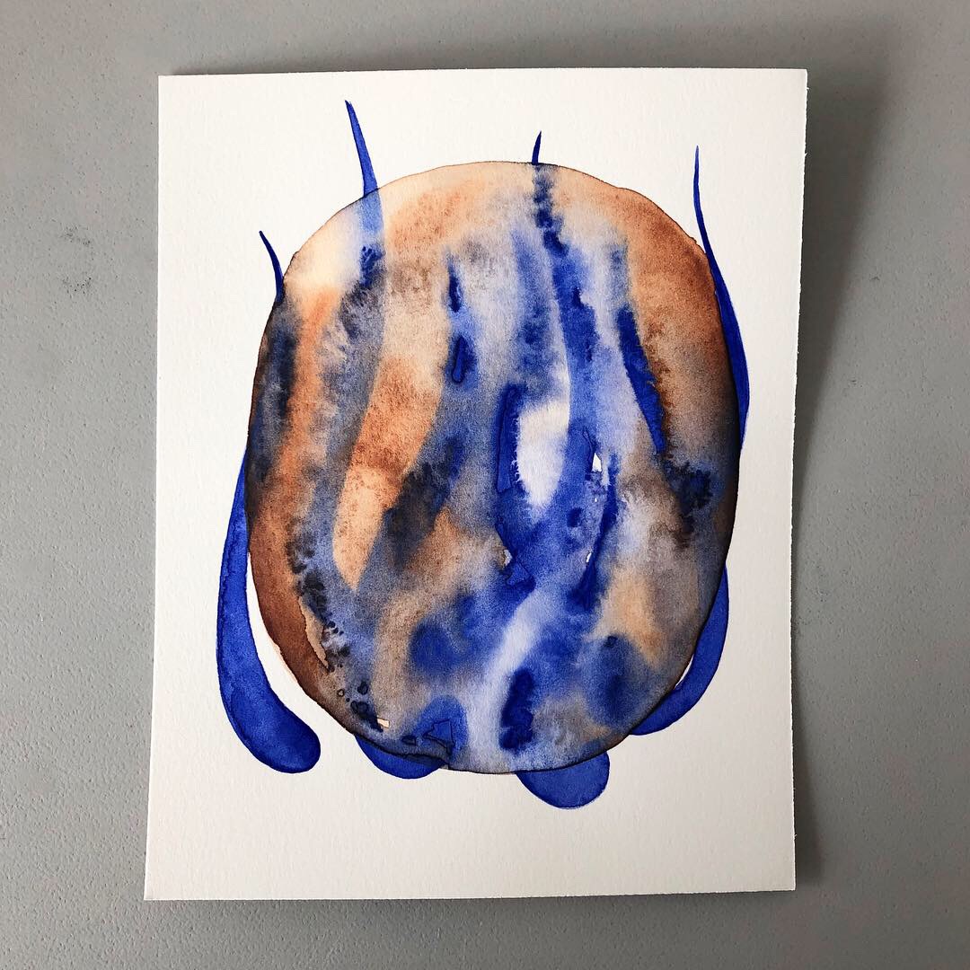 Untitled, 2019, watercolor on paper, 4 x 6 inches