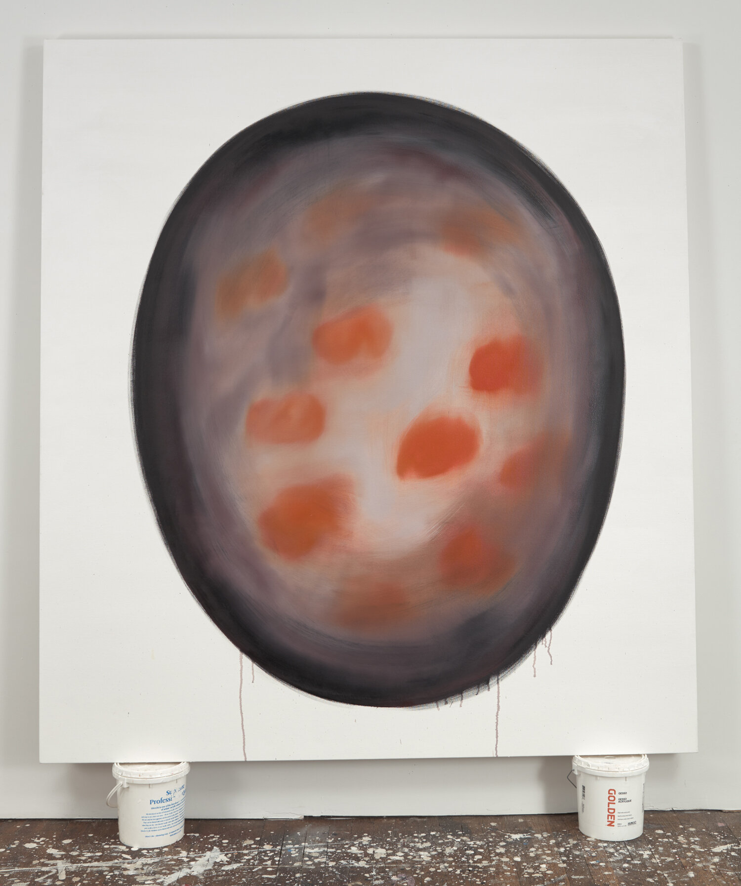 Head Egg Belly, 2019, oil on canvas, 73 x 66"