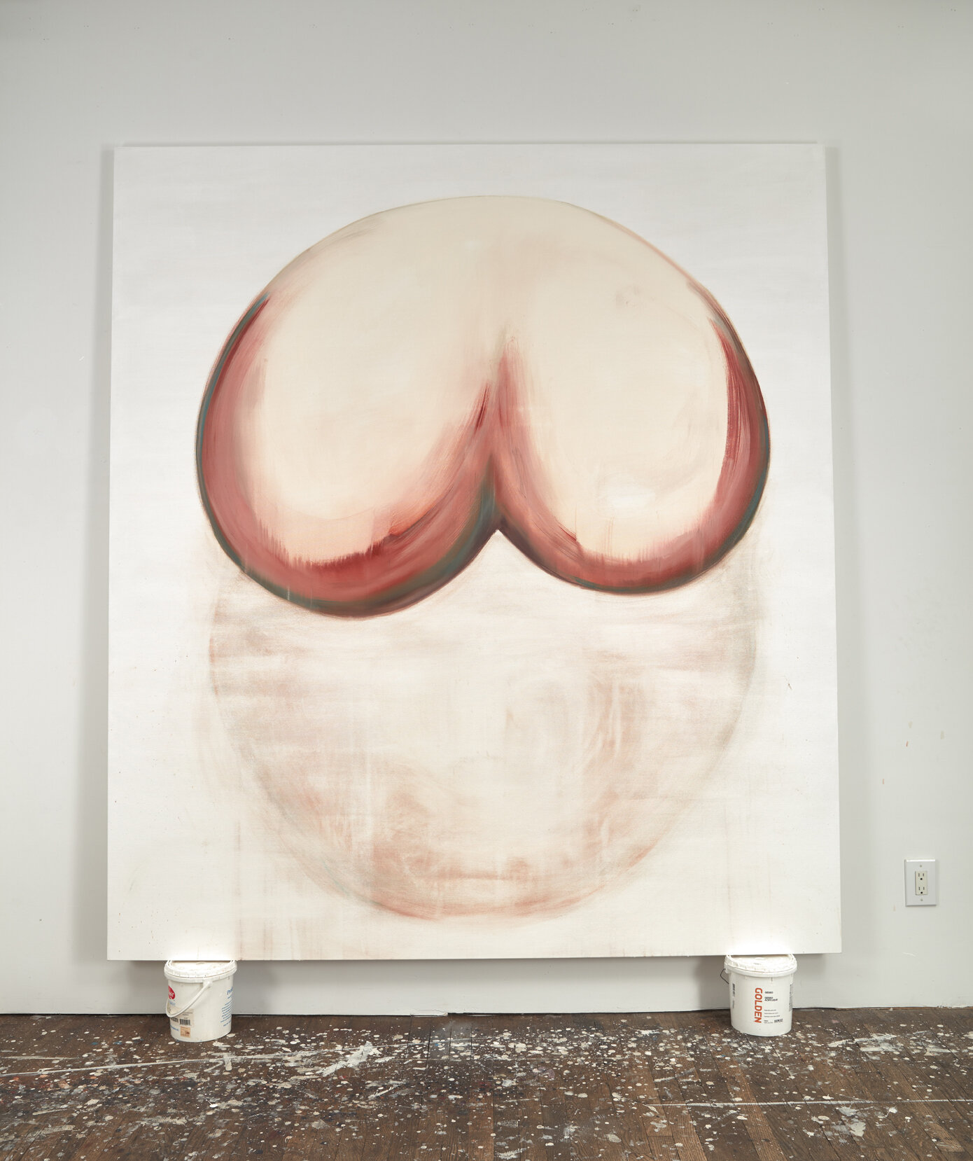 Half Erased Venus Figure, 2019, oil on canvas, 90 x 80"