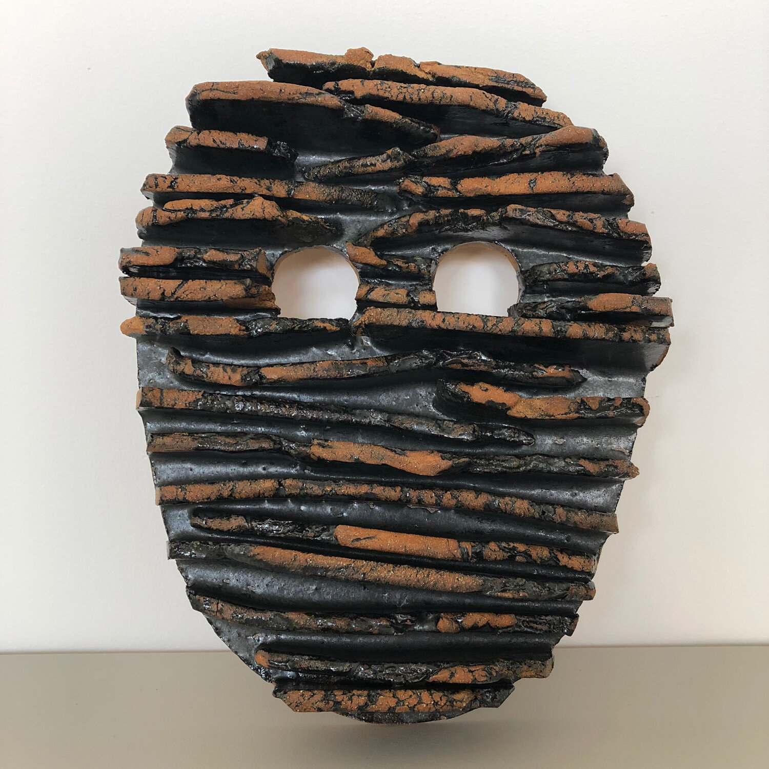 Mask, 2019, glazed ceramic, 11 x 8 x 2"