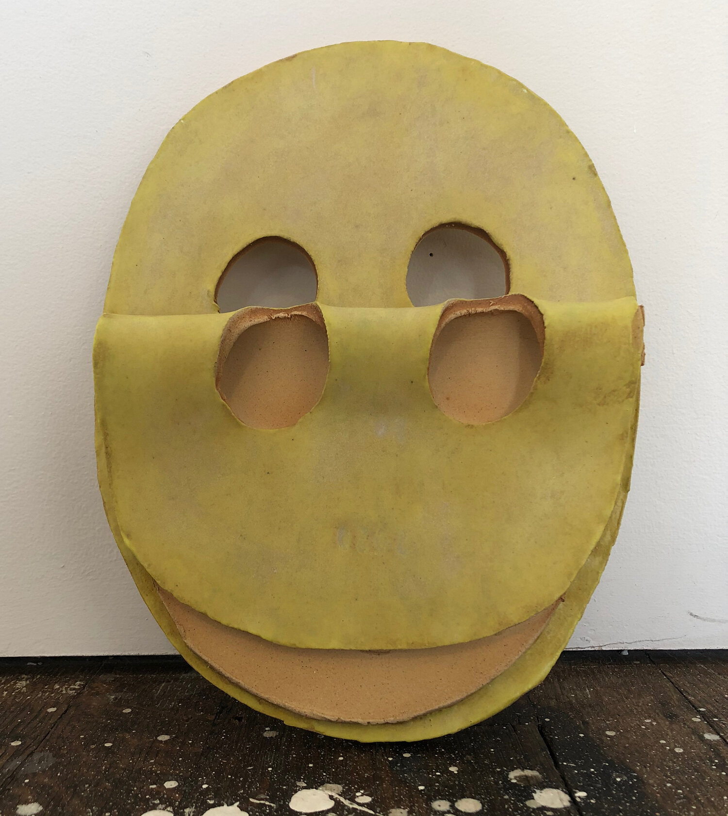 Mask, 2020, glazed ceramic, 10 x 7 3/4 x 1 1/4"