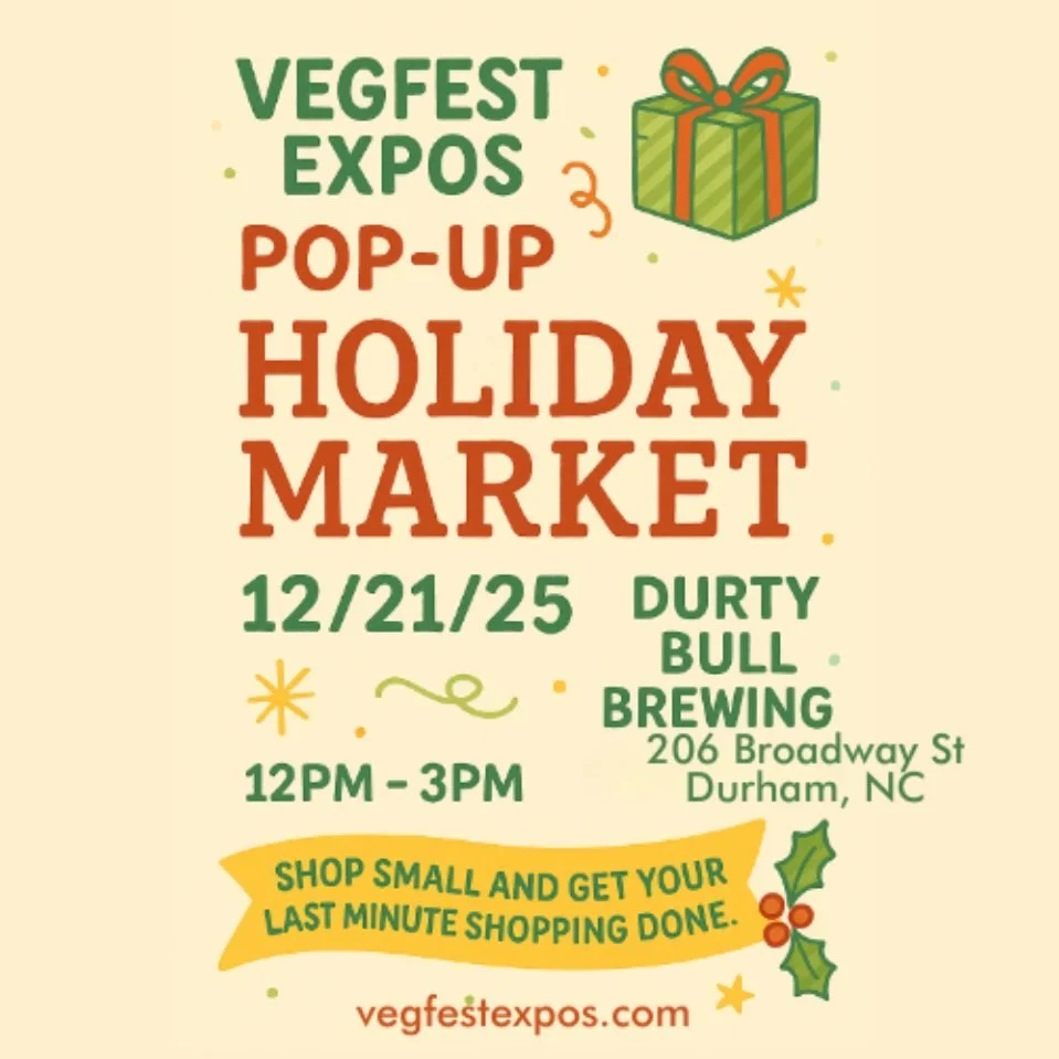 We're back! This time meet us at the Triangle Pop-Up Holiday Market in Durham NC! 

Join me Sunday, December 21st from 12&ndash;3pm at Durty Bull Brewing (Durham) for an afternoon of intentional, last-minute holiday shopping 🎁
I&rsquo;ll be there wi