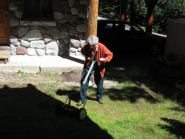 Cutting the grass