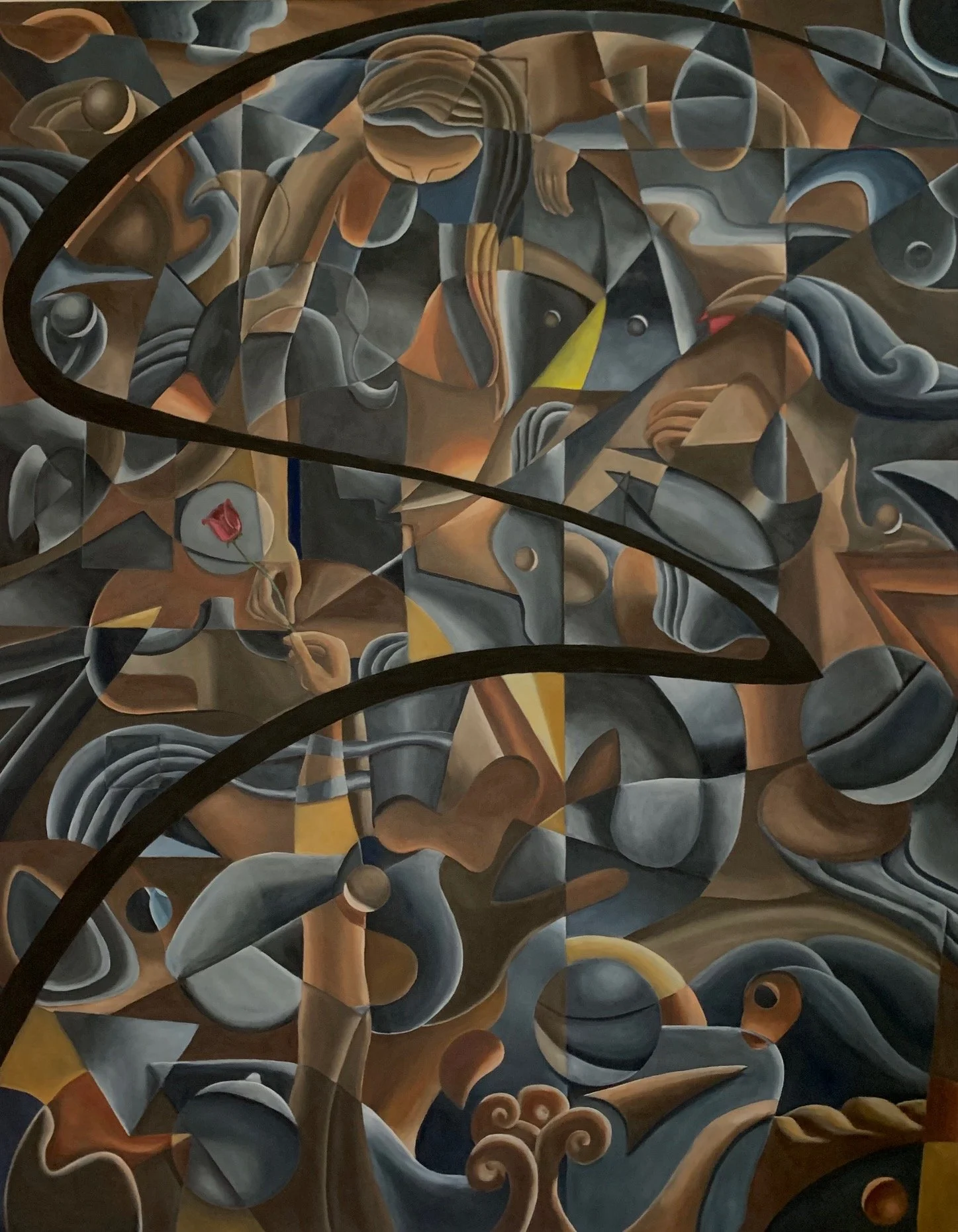 A Simple Flower  48"x60"  Oil on Canvas