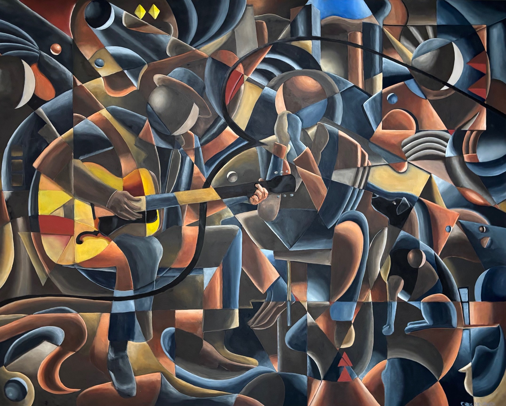 Blues Session 48"x60" Oil On Canvas