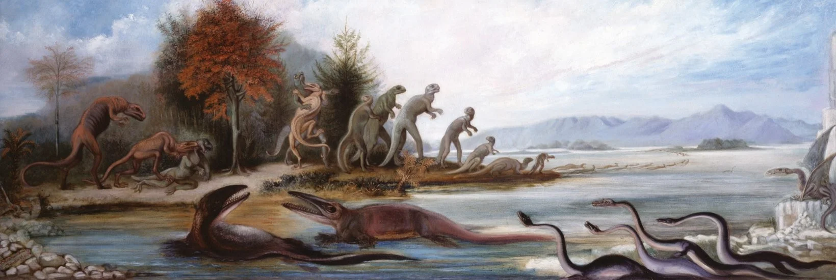 Benjamin Waterhouse Hawkins, “Cretaceous Life of New Jersey” (1877)