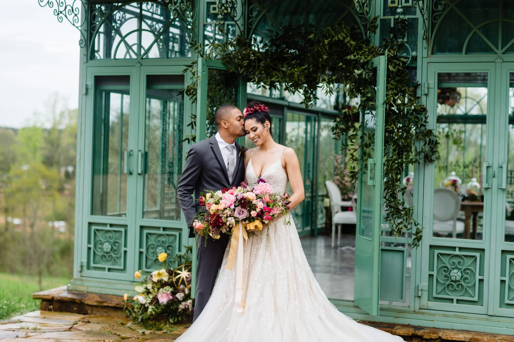 Vintage Greenhouse Wedding at 2400 On The River in Georgia  
