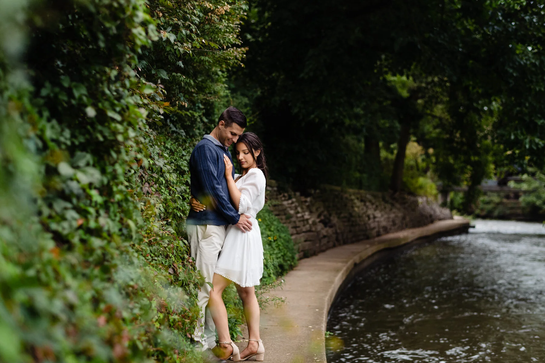 Fall Engagement Session at the Naperville Riverwalk in Naperville, IL | Anni and Robert