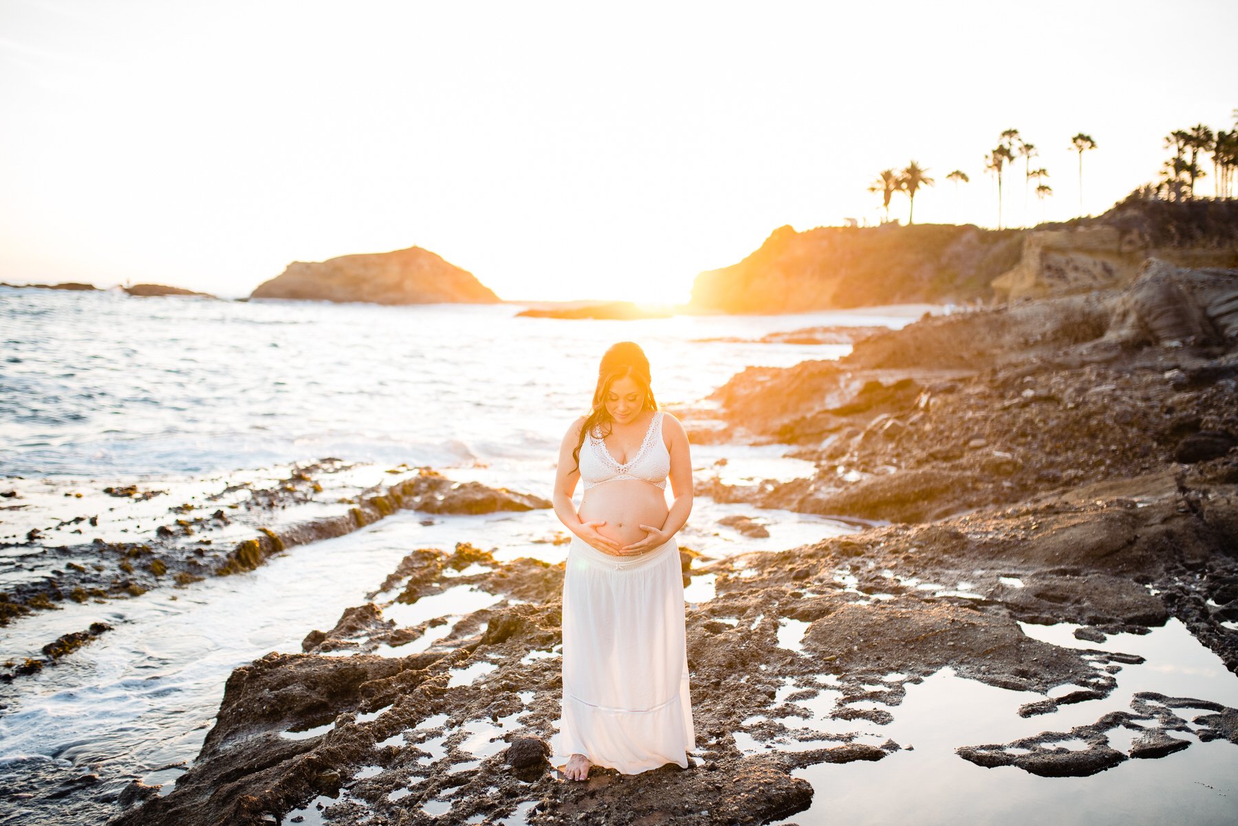 Beach Maternity Session in Laguna Beach, Ca | Erin