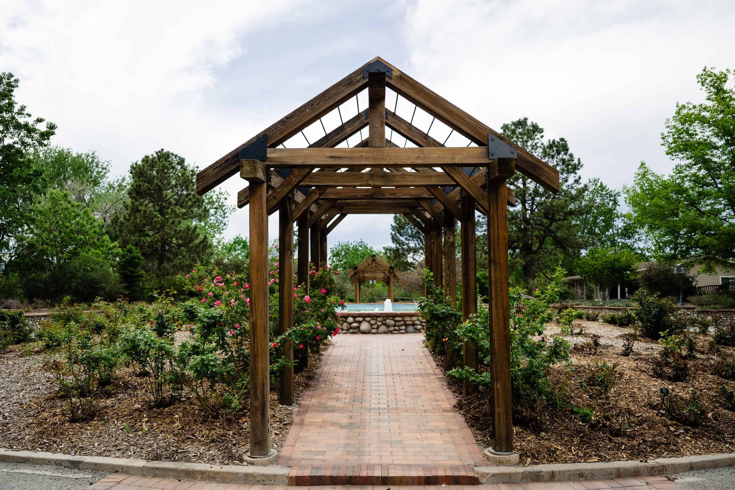 Hudson Gardens wedding venue rose gardens