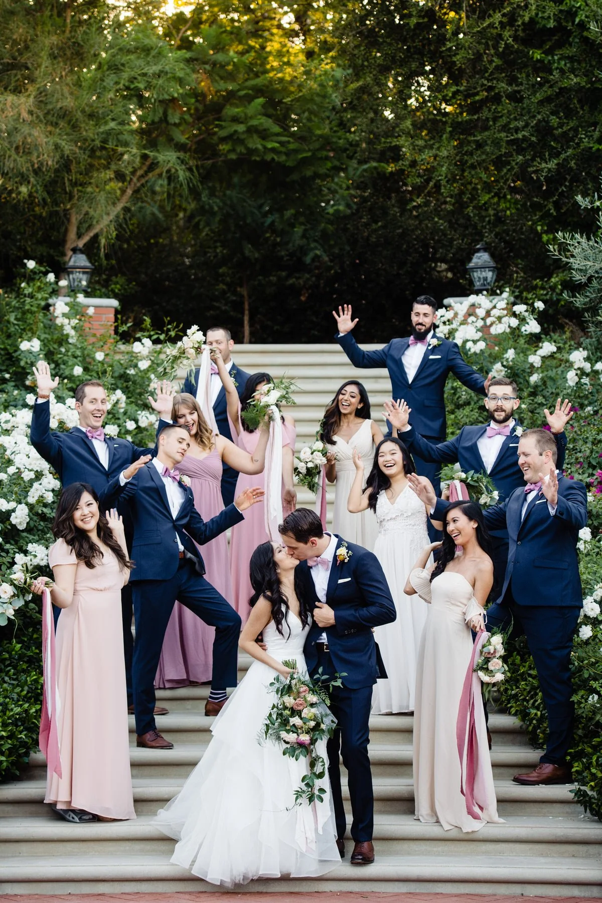 full bridal party pose at a Quail Ranch Wedding in Simi Valley, Ca | Jennifer Lourie