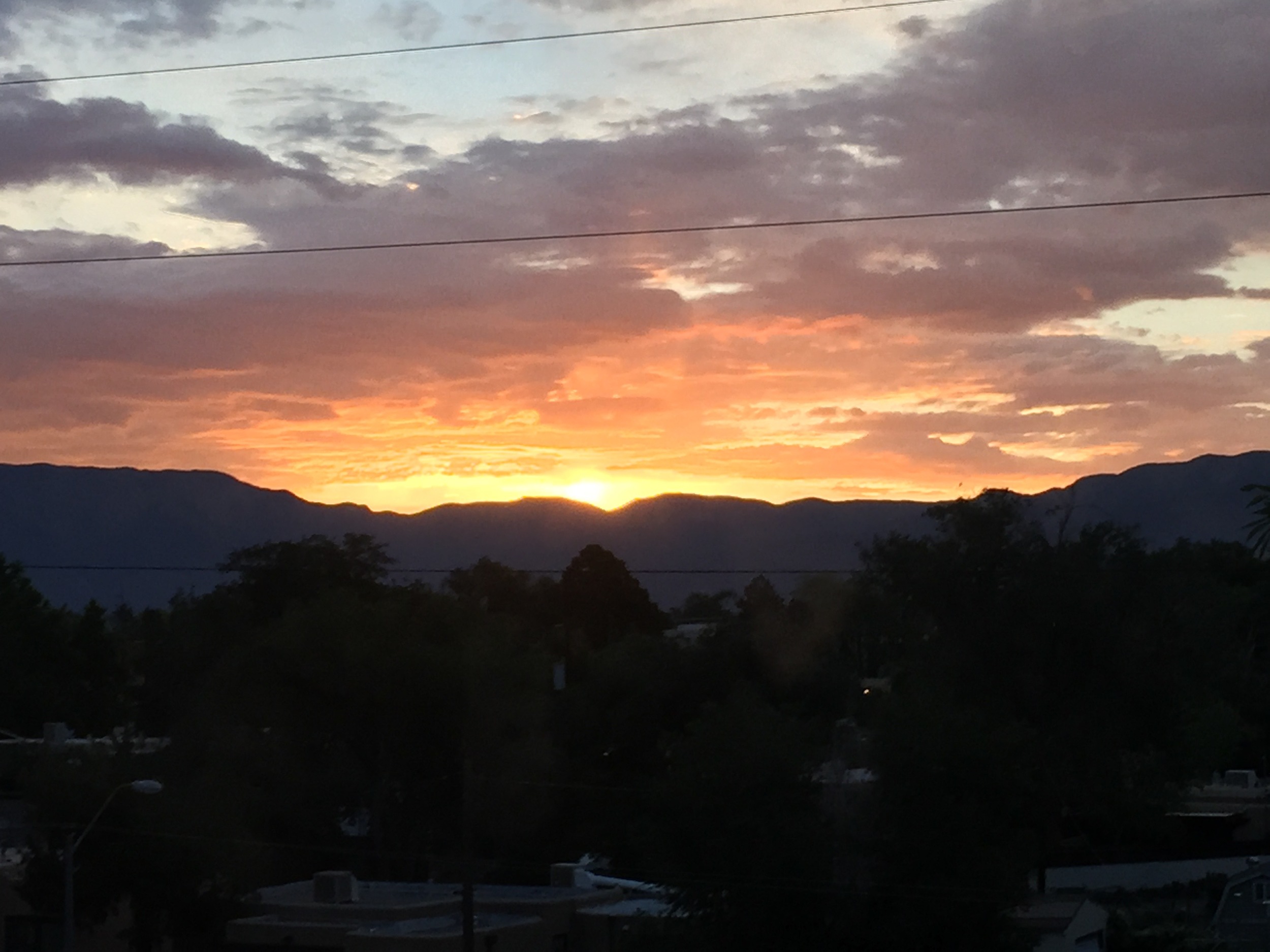 Sunrise from the Music Library