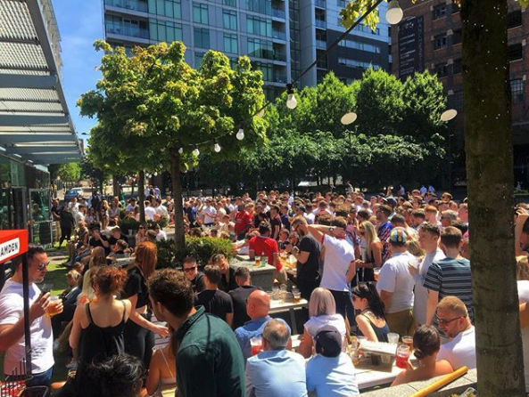 Crowds enjoying the World Cup at Impossible (Photo by Impossible Manchester )