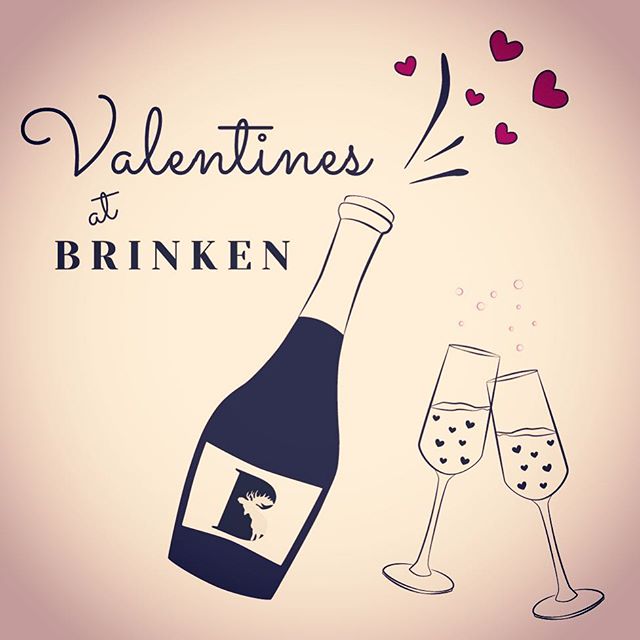 Valentines Special at @restaurang_brinken! 
A Couple, Single, Group of Friends. 
It doesn’t matter❣️
This Valentines we are sharing our love with everyone. 
For only 299sek/p you get a bubbly welcome with a glass of Cava followed by a Brinken Knäckepizza, Main course of your choice and Strawberry Love Dessert ❣️❣️❣️