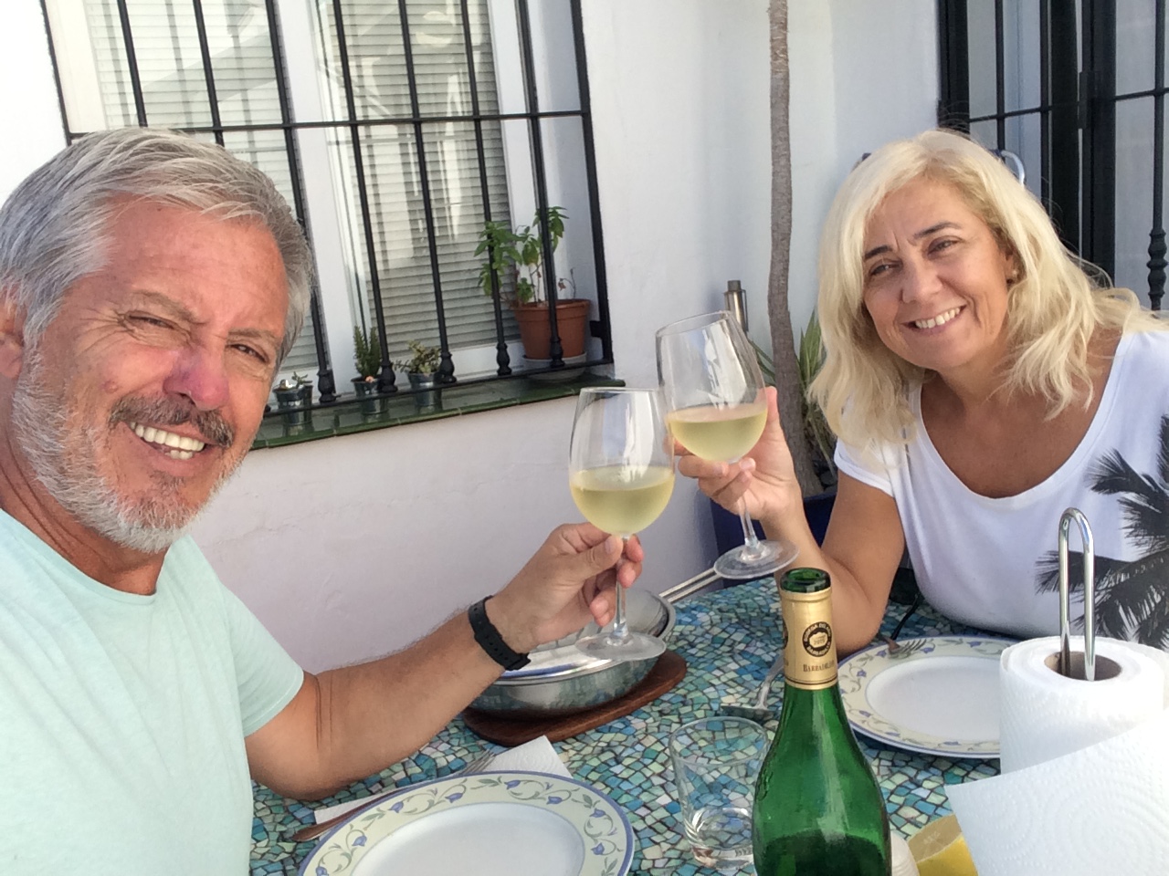 Luis Silva junto a su esposa Sandra.