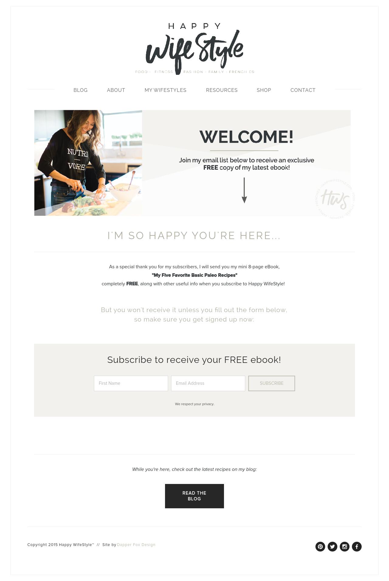 Happy WifeStyle Blog Design by Dapper Fox - Modern and clean website and brand design