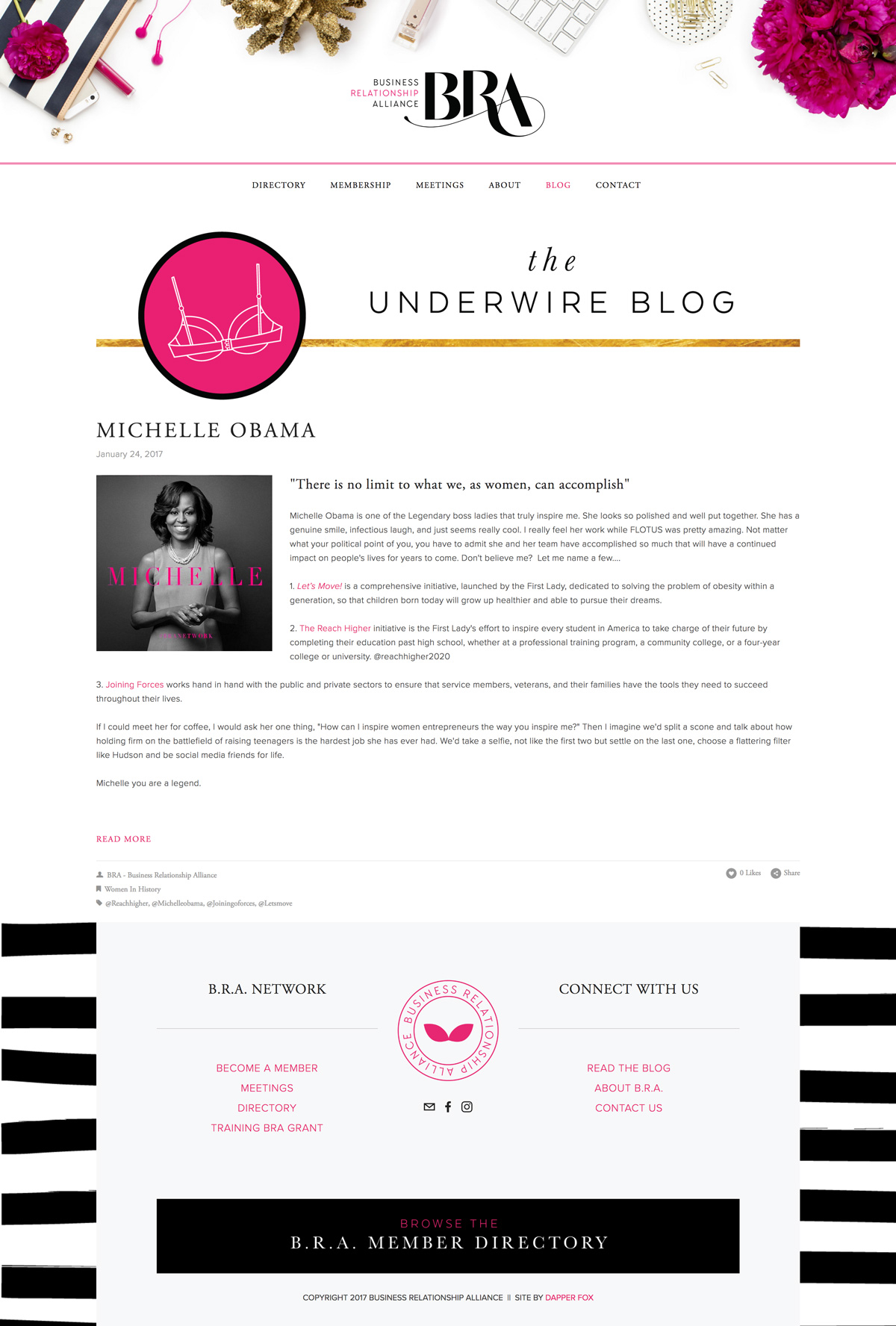 Business Relationship Alliance Squarespace Website Design in California