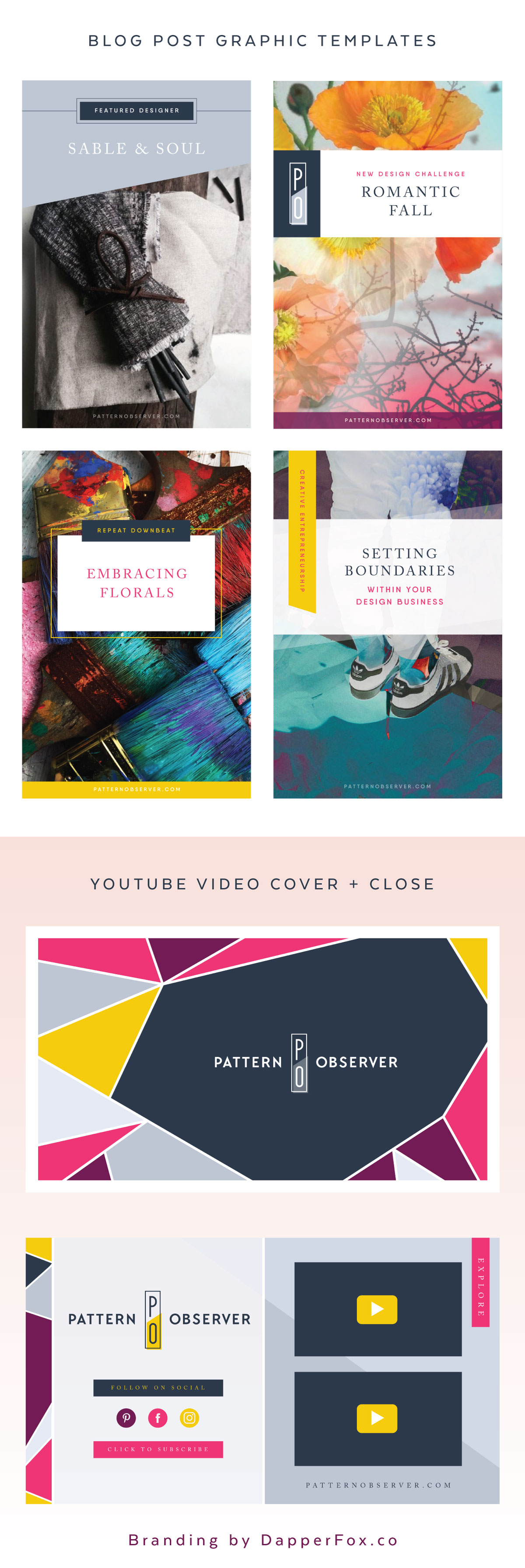 Brand Collateral Video templates and Blog Graphic Design by Dapper Fox